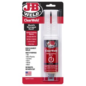 JB Weld ClearWeld Epoxy Adhesive Syringe Mixer 25ml - 261411