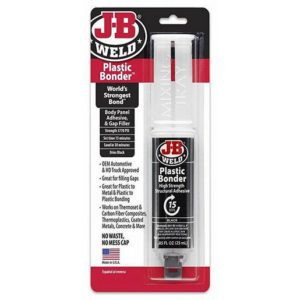 JB Weld Black Plastic Bonder Urethane Adhesive Syringe Mixer 25ml - 261499